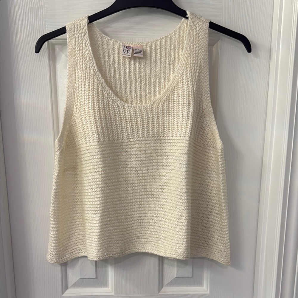 Love Brand Cream Knit Crop Top